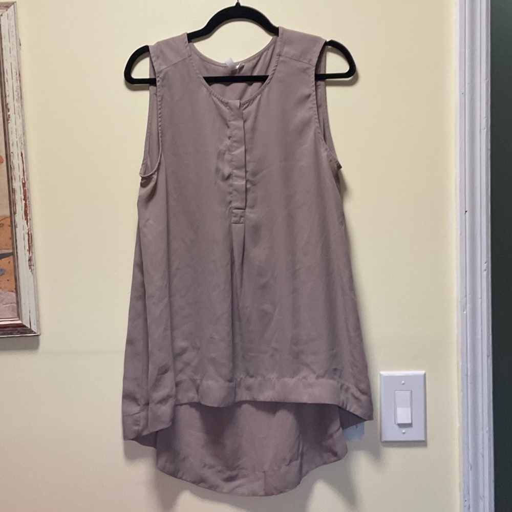 Lapis Taupe Sleeveless Blouse